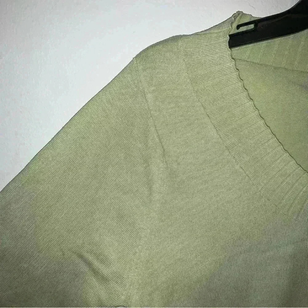 Women’s Y2K Cropped Button Up Cardigan Silk Blend Bratz Size Large - Picture 4 of 8
